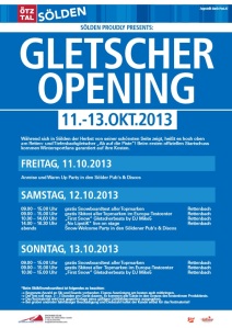 Soelden Gletscheropening 2013 - Programm