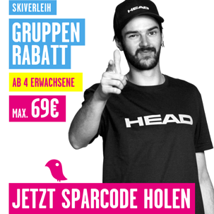 Skiverleih Gruppen-Rabatt